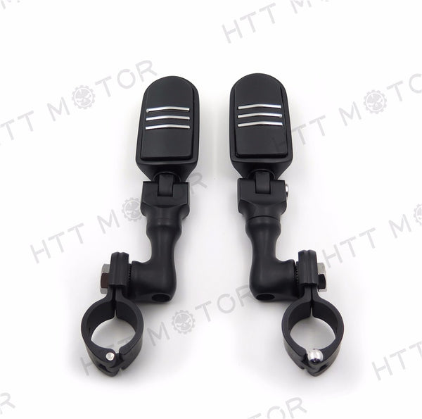 Lightning Short Angle Adjustable FootPeg For Triumph Rocket 1-1/4 inch(1.25")Black