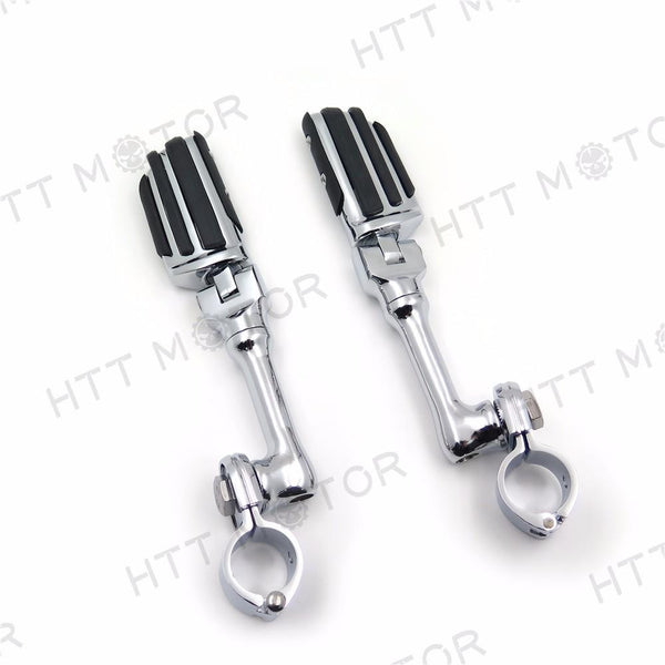 Cr Long Angled Adjustable Lightning FootPeg 1.25" For Honda GoldWing VTX1300