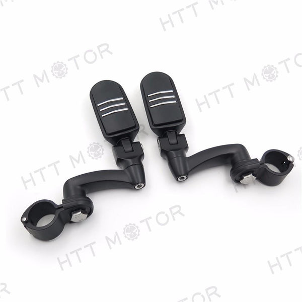 Adjustable Lightning FootPeg For Honda GoldWing VTX1300 Shadow Valkyrie 1.25" Bl