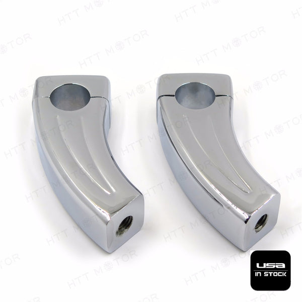 HTTMT- Chrome Handlebar Risers For Kawasaki Vulcan 800 900 1500 1600 1700 2000 Classic 1''