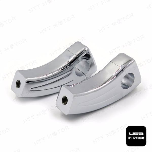 HTTMT- Chrome Handlebar Risers For Suzuki Boulevard Intruder Volusia Yamaha V-Star Vmax 1''