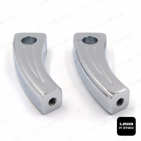 HTTMT- 4.5" Chrome Motorcycle Handlebar Pullback Risers for universal bikes (7/8" Bar)