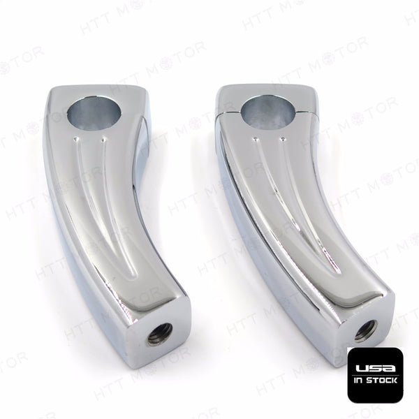 HTTMT- 4.5" Chrome Motorcycle Handlebar Pullback Risers for universal bikes (1" Bar)