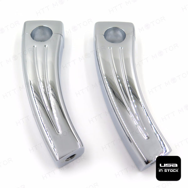 HTTMT- 5.5" Chrome Motorcycle Handlebar Pullback Risers for universal bikes (1" Bar)