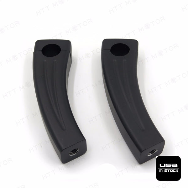 HTTMT- 5.5" Black Motorcycle Handlebar Pullback Risers For Universal Bikes (1" Bar)