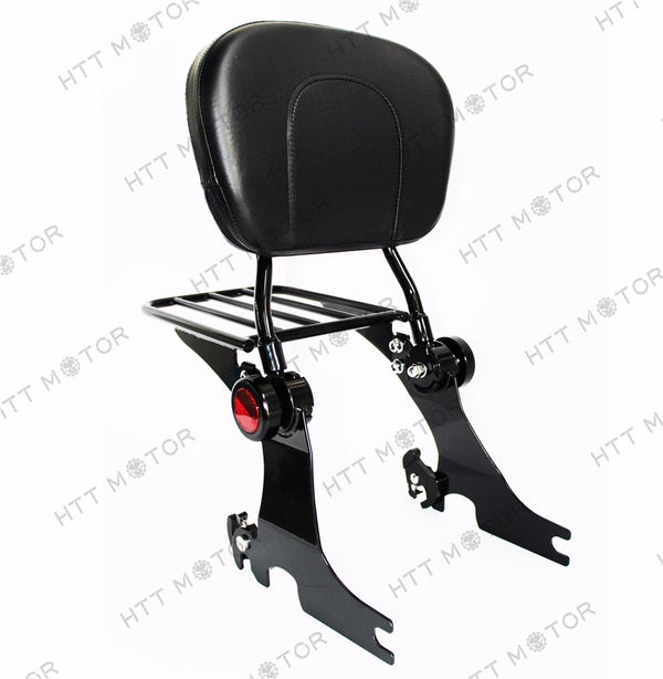HTTMT- Adjustable Detachable Backrest Sissy Bar w/ Luggage Rack For HD Sportster 94-03