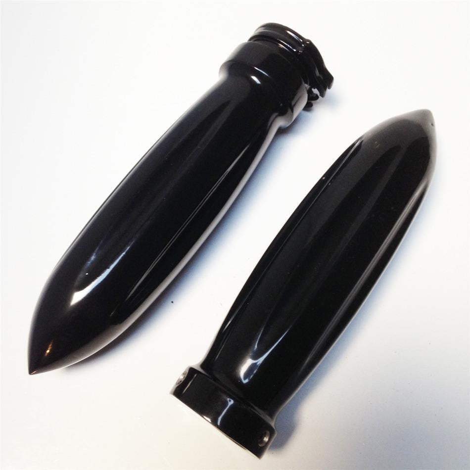 HTT Motorcycle Black Bullet Shape 1" 25mm Hand Grips For Harley Davidson FLSTSC Softail Springer Classic/ FLHR Road King/ Ultra and Touring Models