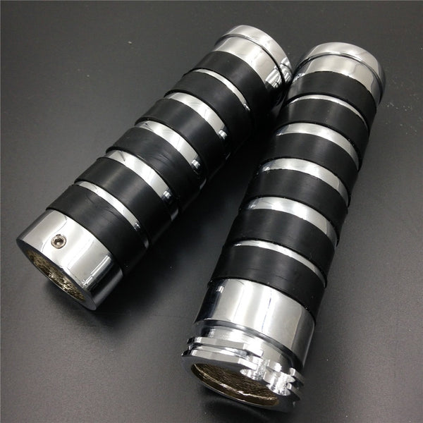 HTT Replacement Motorcycle 1" 25mm Handlebar Grips For Kawasaki Vulcan 800 Classic Drifter / Honda Magna 75/ Harley Davidson FLHR Road King