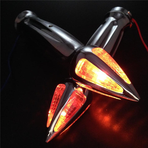 HTT Chrome Motorcycle 1" 25mm Hand Grips w/ Turn Signals For Most Motorcycles bikes with 1" 25mm handlebars (Harley Road King/ Dyna/ Fat Boy/ Sporster)