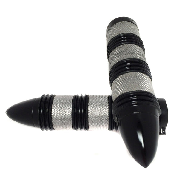 HTT- Bullet Style 1" 25mm Hand Grips For Harley Dyna Glide Wide Glide FXDWG FXWG Chrome