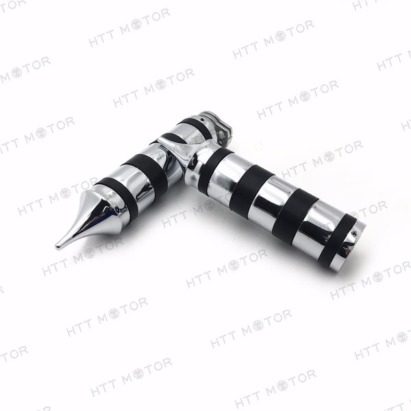 HTTMT- 7/8" 22mm Motorcycle Motorbike Handlebar Hand Grip & Throttle Twist Tube Chrome