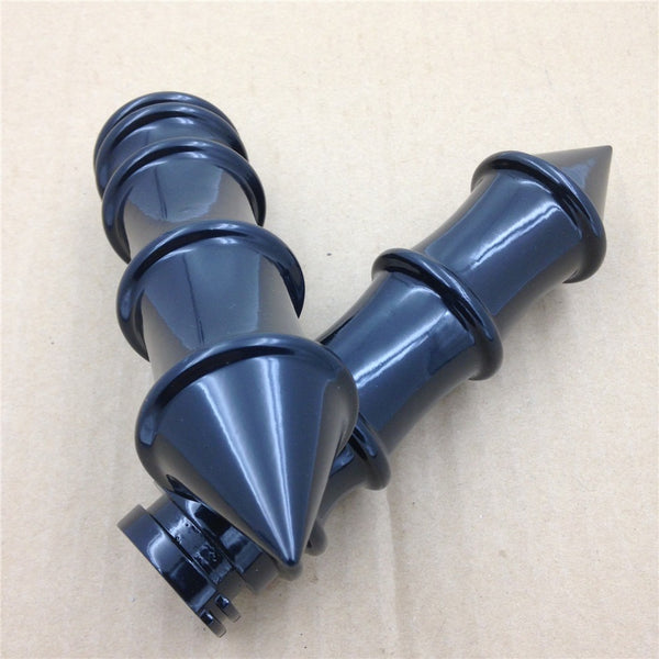 HTT- Black Skeleton Spike 22mm 7/8" Hand Grips For Most Motorcycles with 7/8" (22mm) handlebars (Not Fit Models Equipped with Hydraulic Clutch)