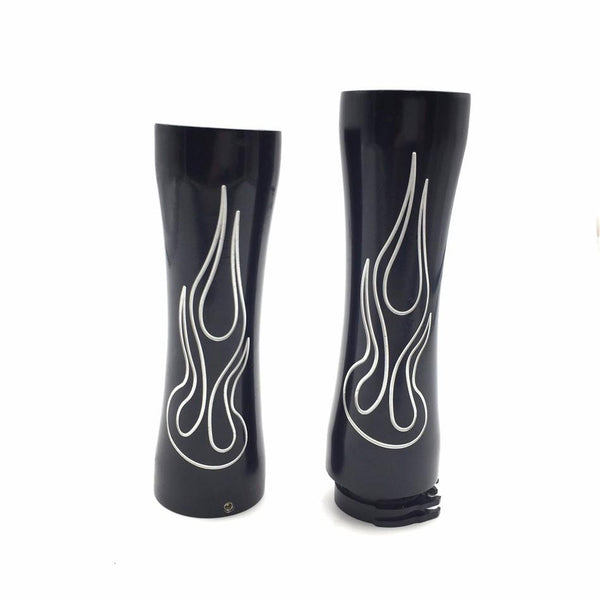 HTT Motorcycle Black Flame Fire Style 1" 25mm Hand Grips For Harley Sport Tour Glide Fxrt Kawasaki VN800 Suzuki Volusia 800 Boulevard Yamaha V-Star 650