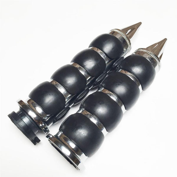 HTT Billet Rubber 7/8" 22mm Spike Handlebar Grips For Honda/ Kawasaki/ Yamaha /Suzuki GSXR 600 750 1000 Hayabusa (All Models and Years)