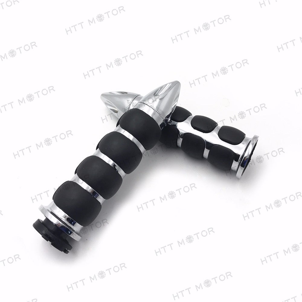 HTTMT- Pair 7/8" 22mm Motorcycle Handlebar Hand Grips CNC Aluminum Bike For Harley Dyna