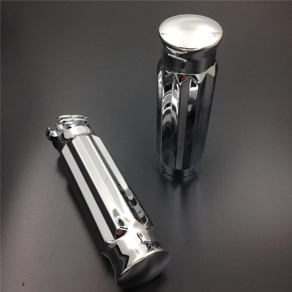 HTT Billet Aluminum 1" Handlebar Grips For Universal Motorcycles w/ 1" handlebars (XL/ 883/ 1200/ Forty Eight/ Street Glide)