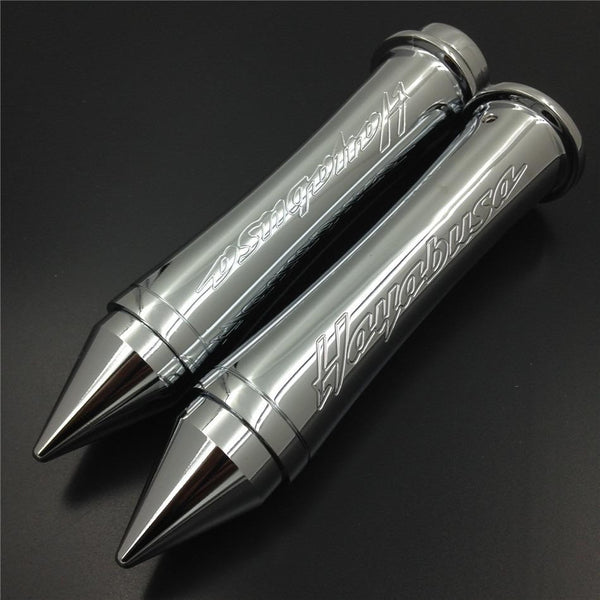 HTT Custom 7/8" 22mm Handlebar Grips For Suzuki Gsxr 1300 R Hayabusa All Year Chrome