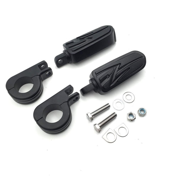 ENGINE GUARDS Flame Foot Pegs P Clamps mounting Bracket For YAMAHA Roadstar XV KAWASAKI VULCAN 1 1/2''