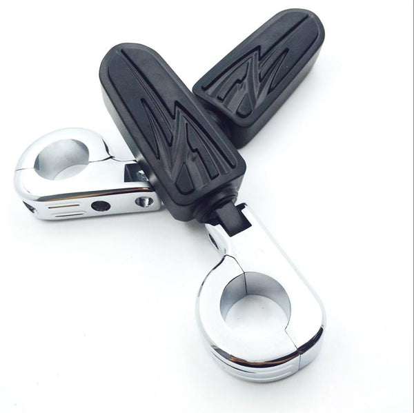 1 1/2" Radical Flame Foot Pegs P Clamps For TRIUMPH SUZUKI VL1500 VL800 VZ800