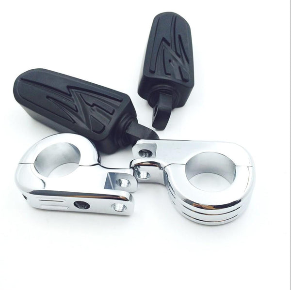 1 1/2" Flame Foot Pegs P Clamps For SUZUKI VS1400 VZ1500 INTRUDER M800 C800