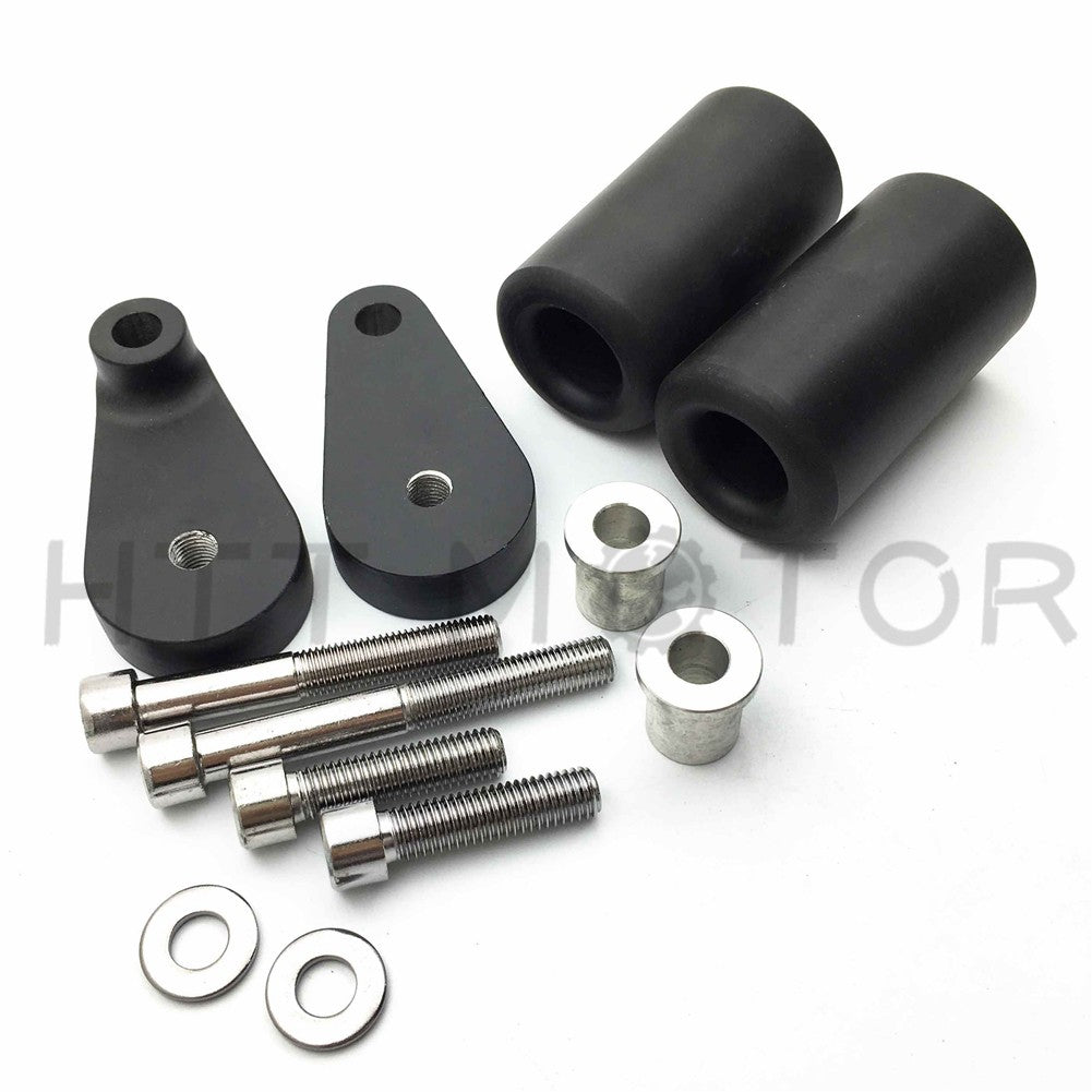No Cut Frame Slider Crash Protector For 2004 2005 Kawasaki Zx10R Zx-10R Black