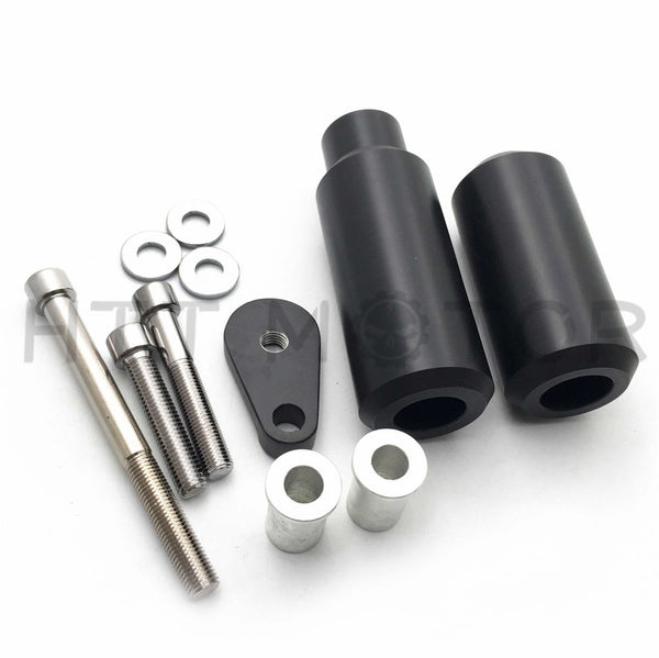 No Cut Frame Slider Crash Protector For 2005 2006 Kawasaki Zx-6R Zx-6Rr 636 Blk