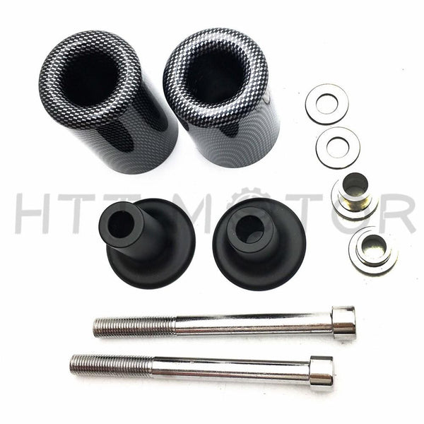 Carbon No Cut Frame Slider Crash Protector For 2013-2014 Kawasaki Ninja Zx-6R