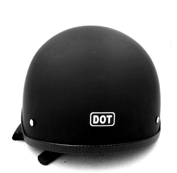 DOT Certified Black Half Face Helmet Chopper Cruiser Biker S