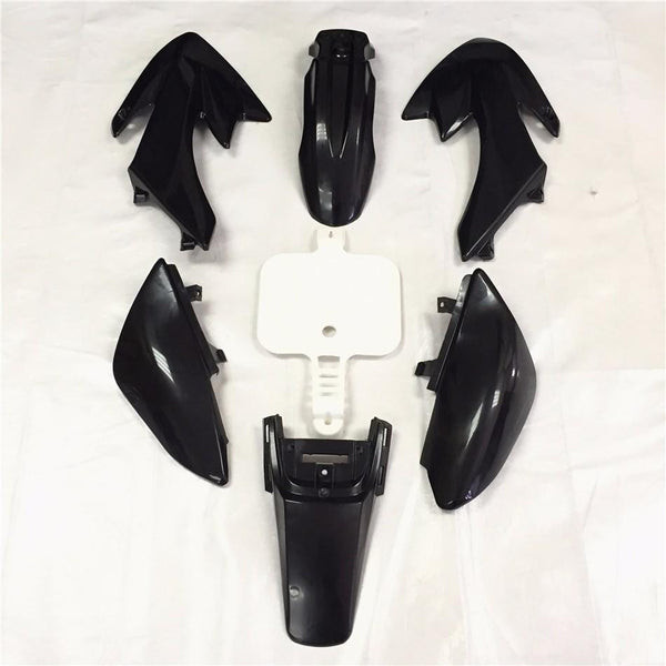 HTT Motorctcly Black Plastic Fender Kit Body Work Fairing Kit For Honda CRF XR XR50 CRF50 Clone 125CC Pit Dirt Bike