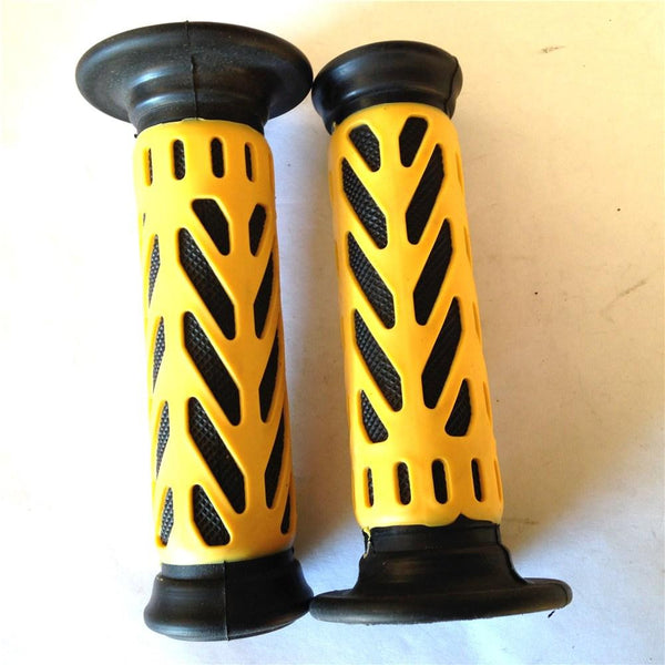ATV  WATERCRAFT Web Gel Style H Grips YELLOW ATV QUAD YAMAHA KAWASAKI POLARIS SEADOO BOMBARDIER JET SKI HONDA ATV FOREMAN RECON RINCON Brute Force Prairie ATV BRUIN GRIZZLY KODIAK(7/8" BOTH SIDE)