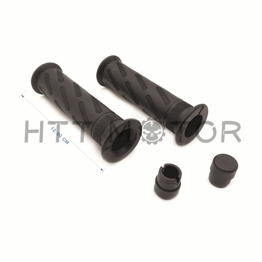 HTTMT Black 7/8" 22mm LEFT 1" 25mm RIGHT Gel Handlebar Grips with plug For Universal