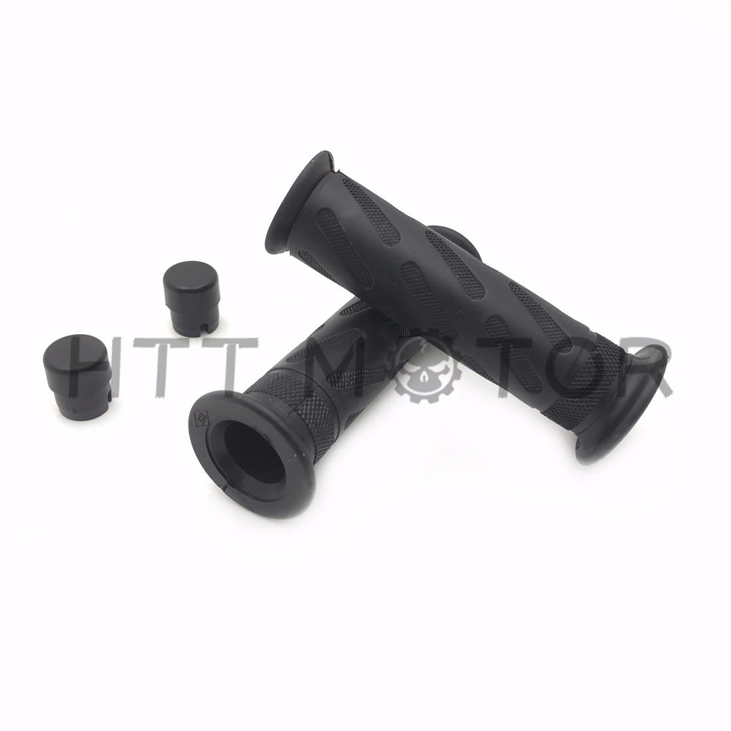 HTTMT 7/8" 22mm LEFT 1" 25mm RIGHT Gel Black Handlebar Grips with plug For Universal