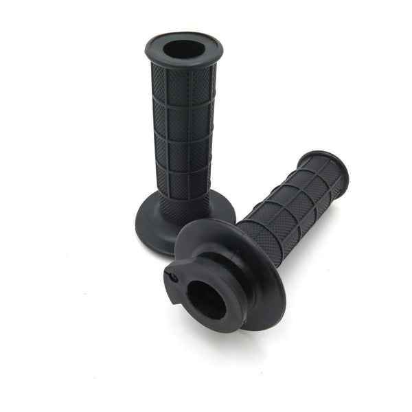 HTT Motorcycle Black 25mm 1" Handbar Grips For Sport Bike Dirt Bike Offroad/ Honda Kawasaki ZX ZXR ZZR Ninja/ Suzuki SV TL Bandit Hayabusa Katana/ Triumph - Daytona Rocket Scrambler Speed Street