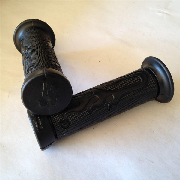 ATV WATERCRAFTS Flame Gel Style Grips Black ATV QUAD YAMAHA KAWASAKI POLARIS SEADOO BOMBARDIER JET SKI HONDA ATV FOREMAN RECON RINCON Brute Force Prairie BRUIN GRIZZLY KODIAK(7/8" BOTH SIDE)