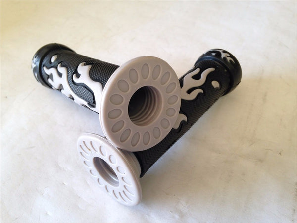 WATERCRAFTS Flame Gel Style H Grips GRAY ATV QUAD YAMAHA KAWASAKI POLARIS SEADOO BOMBARDIER JET SKI HONDA ATV FOREMAN RECON RINCON Brute Force Prairie YAMAHA ATV BRUIN GRIZZLY KODIAK(7/8" BOTH SIDE)