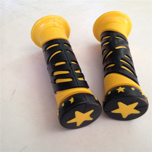 Sport Bike Dirt Bike Motorcycle Star Gel Style H Grips YELLOW MOTORCYCLE APRILLA BMW DUCATI TRIUMPH HONDA YAMAHA KAWASAKI SUZUKI Polaris Suzuki Offroad KTM DIRT BIKE(7/8" LEFT 1" RIGHT)