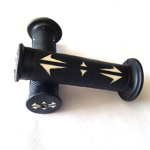 HTT 7/8" 22mm Left and Right White Hand Grips For Sport Bike Dirt Bike Offroad (Aprilla BMW Ducati Triumph Honda Yamaha Kawasaki SUuzuki Polaris  KTM)