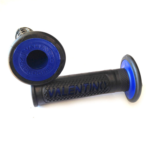 Sport Bike  Dirt Bike Motorcycle "Valentino" Engraved Gel Style Grips BLUE MOTORCYCLE APRILLA BMW DUCATI TRIUMPH HONDA YAMAHA KAWASAKI SUZUKI Polaris Offroad KTM DIRT BIKE(7/8" LEFT 1" RIGHT)