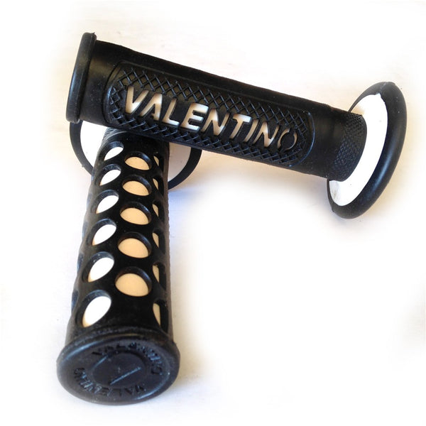 Sport Bike Dirt Bike Motorcycle "Valentino" Engraved Gel Style Grips White MOTORCYCLE APRILLA BMW DUCATI TRIUMPH HONDA YAMAHA KAWASAKI SUZUKI Polaris Offroad KTM DIRT BIKE(7/8" LEFT 1" RIGHT)