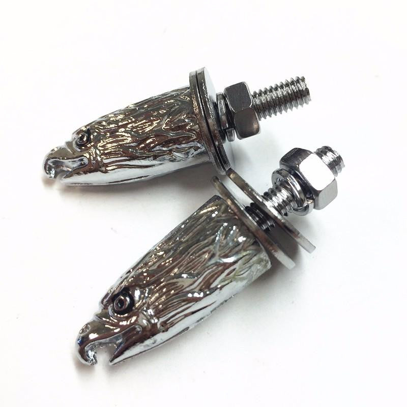 High quality 2 PCS Chrome Eagle Head Bolts Screws Fit For Universal License Plate Tag Frame Windshield Trim Fantastic Replacement