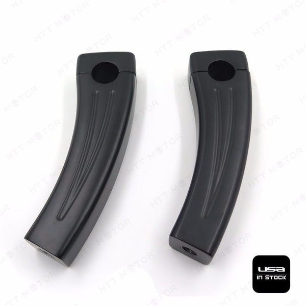 HTTMT- 5.5" Black Motorcycle Handlebar Pullback Risers For Universal Bikes (7/8" Hole Size Bar)