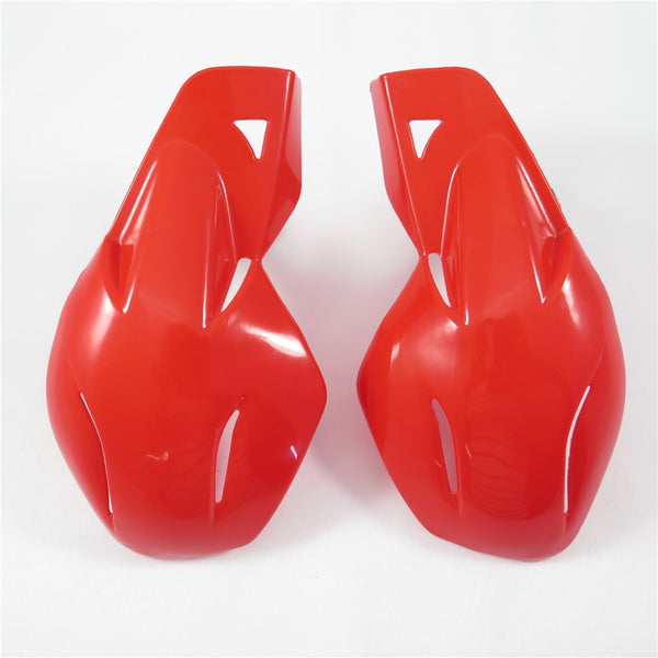 HTT Motorcycle Red 7/8" 22mm Hard Plastic Reinforced Hand Guards For Indy Honda Yamaha Suzuki KTM ATV