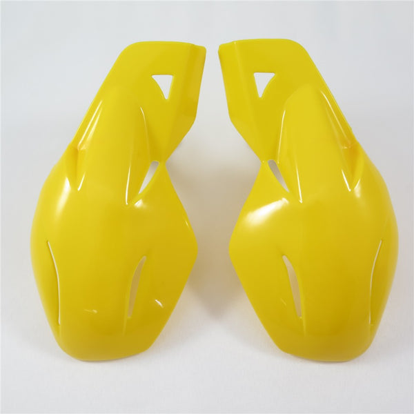 HTT Motorcycle Yellow 7/8" 22mm Hard Plastic Reinforced Hand Guards Protectors For Racing Dirt Bike ATV Snowmobile Polaris RMK Ski-Doo