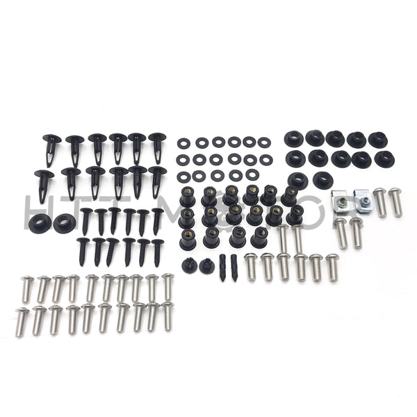 HTTMT- Complete Fairing Bolt Kit Body Screws For Honda CBR954RR 02-03 Stainless Plastic