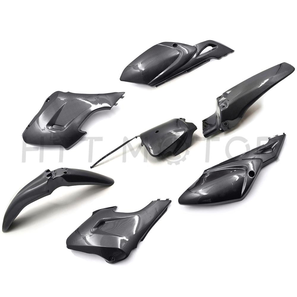 7 PC Plastic Fairing Body Cover Kits For Baja Dirt Runner 125 Carbon Fiber Style