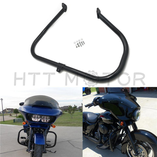 FOR HARLEY DAVIDSON BLACK ENGINE GUARD 2009-2019 TOURING STREET ROAD GLIDE KING