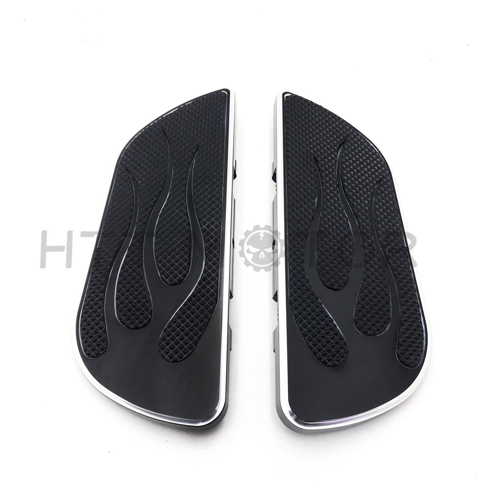 HTTMT- Alumnium Front Driver Stretch Floorboard FootRest For Harley Touring 86-16 Pair