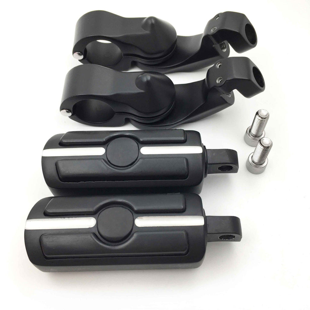 Black 2.5" Short Foot Peg Kit 1.25" Engine Guard For Ultra Limited FLHTK