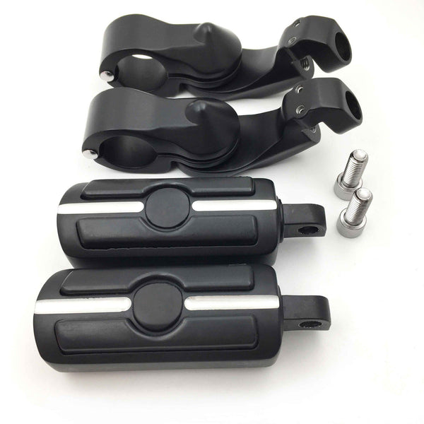 Black 2.5" Short Foot Peg Kit 1.25" Engine Guard For Ultra Limited FLHTK