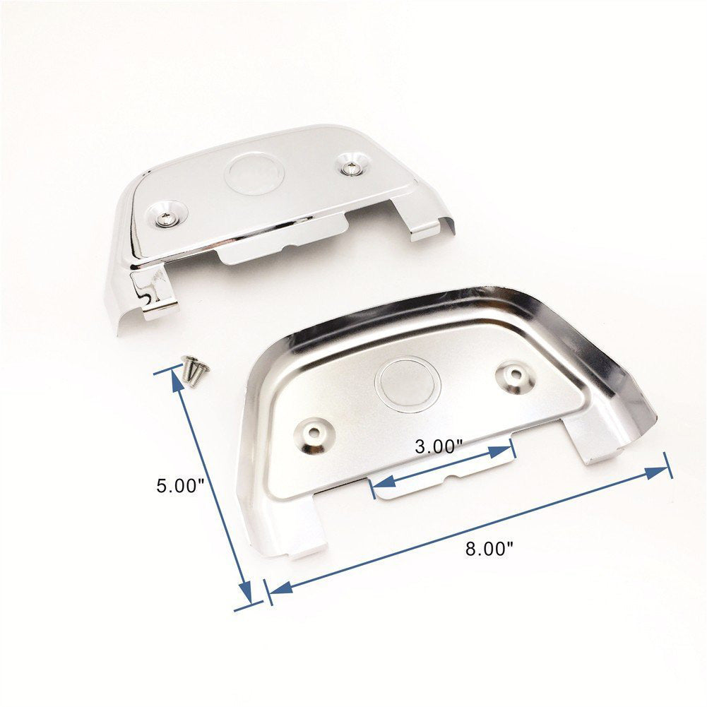 HTT- Chrome Skull Passenger Footboard Covers For Harley CVO Street Glide FLHXSE/ Ultra Limited FLHTK/ Heritage Softail FLST/ Wide Glide FXDWG